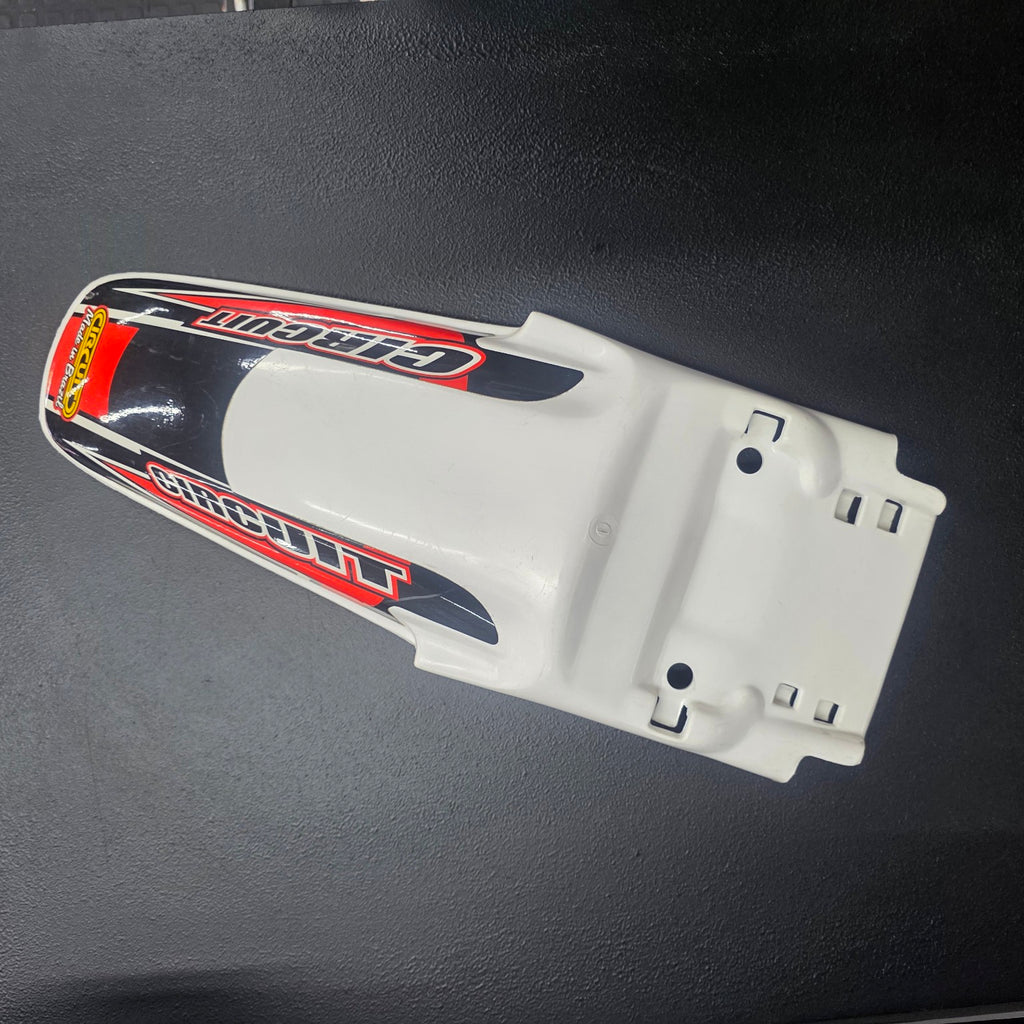 Used Circuit Equipment white off-road rear mudguard